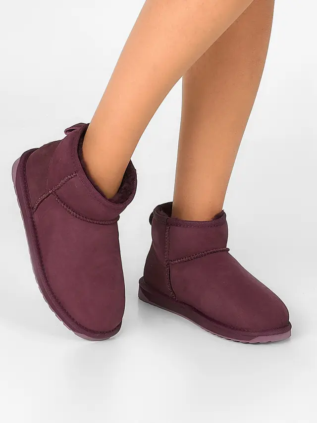 Emu Μποτάκια Γυναικείο δέρμα Μωβ EMU/10937 PLUM 2