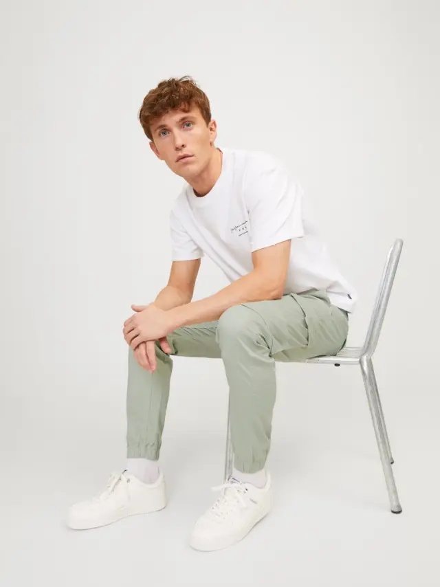 JPSTPAUL JJFLAKE CARGO NOOS Desert Sage Green - 34 , 34 3