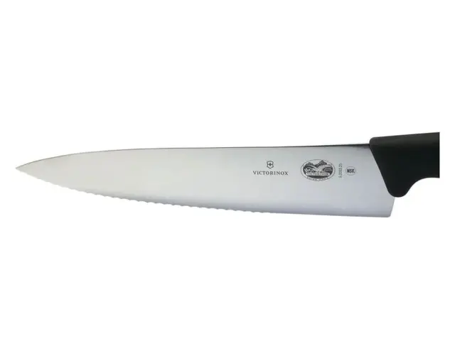 Μαχαίρι σεφ Victorinox Fibrox μισό οδοντωτό και μήκος λεπίδας 25cm - Black5.2033.25 3