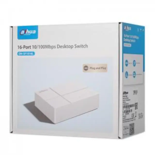 16-Port Unmanaged Ethernet Switch 10/100 3