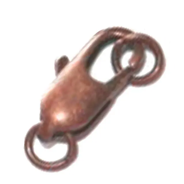 Κούμπωμα Καβουράκι Ορειχάλκινο Red Copper Color 10.5x5mm με 2 Κλειστά Κρικάκια ~10τεμ