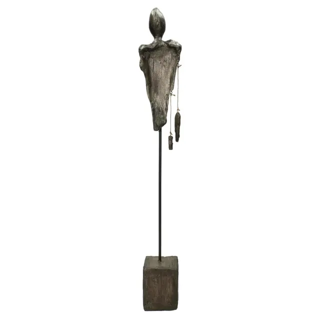 Διακοσμητικό Φιγούρα Μαύρο Polyresin 11.3x8.1x51.3cm 2