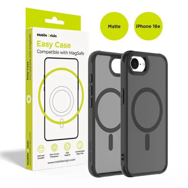 Mobile Origin Hybrid MagSafe Case, matte black - iPhone 16e