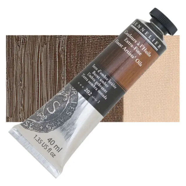 Sennelier Λάδι Finest Artists Oil 202 Burnt Umber - 40ml