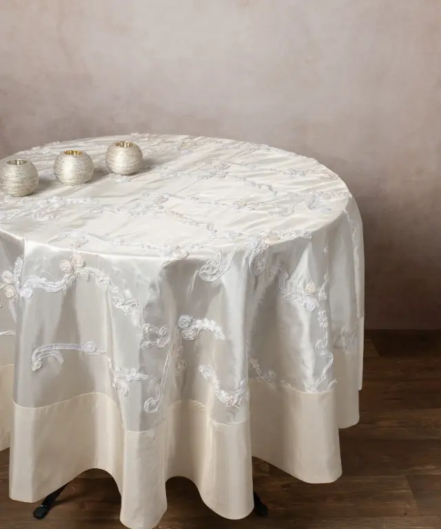 Σατέν Ροτόντα (180cm rd) 6271 Ivory - -