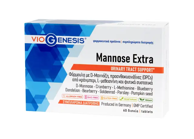 Viogenesis Mannose Extra 60 Δισκία