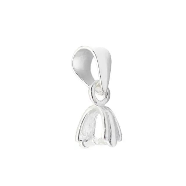 Κρεμασταράκι Χάντρας Ασήμι Sterling Silver 925 10x7x7mm - 1τεμ