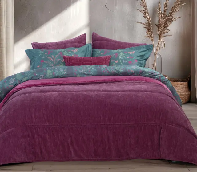 ΚΟΥΒΕΡΤΟΠΑΠΛΩΜΑ ΥΠΕΡΔΙΠΛΟ PARADISE 240Χ220 NEF-NEF HOMEWARE ROSE
