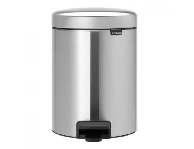Καλάθι απορριμμάτων New Icon Brabantia με χωρητικότητα 5L και διαστάσεις 27.2x20.5x29.1cm - Matt Steel080.1126/45