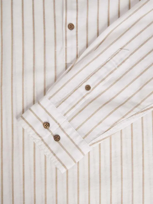 JPRBLASUMMER HALF PLACKET SHIRT L/S SN Sand 2