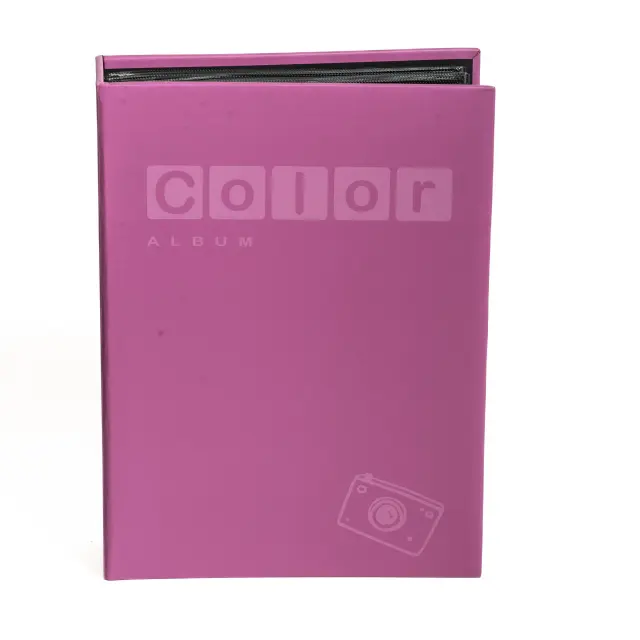Άλμπουμ με θήκες super 100 διαστάσεις : 18x25cm για 100 φωτογραφίες ,15x21 ,15x23 color pastel μωβ φούξια CL6910