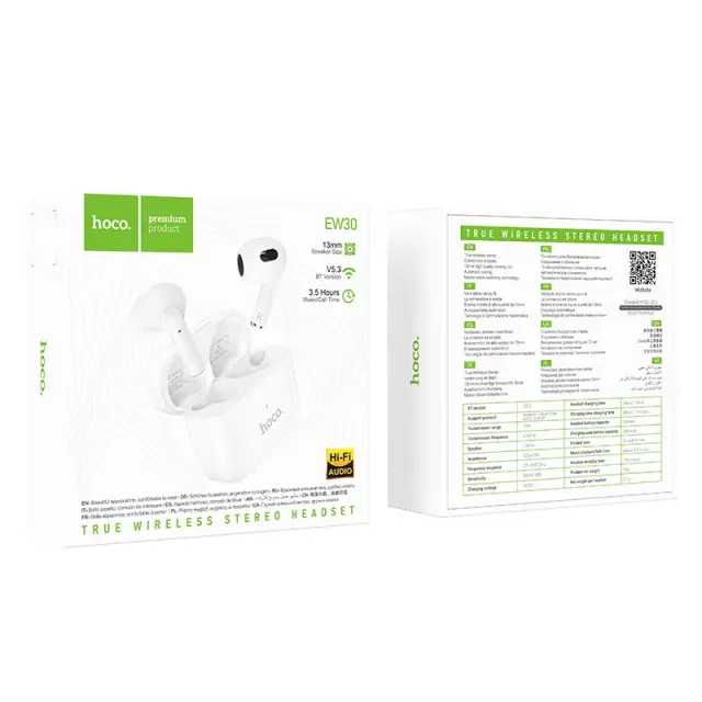 Wireless Hands Free Hoco EW30 Intelligent V5.3 300mAh με Εναλλαγή Master/Slave και 3.5 Ώρες Ομιλίας Λευκά 2