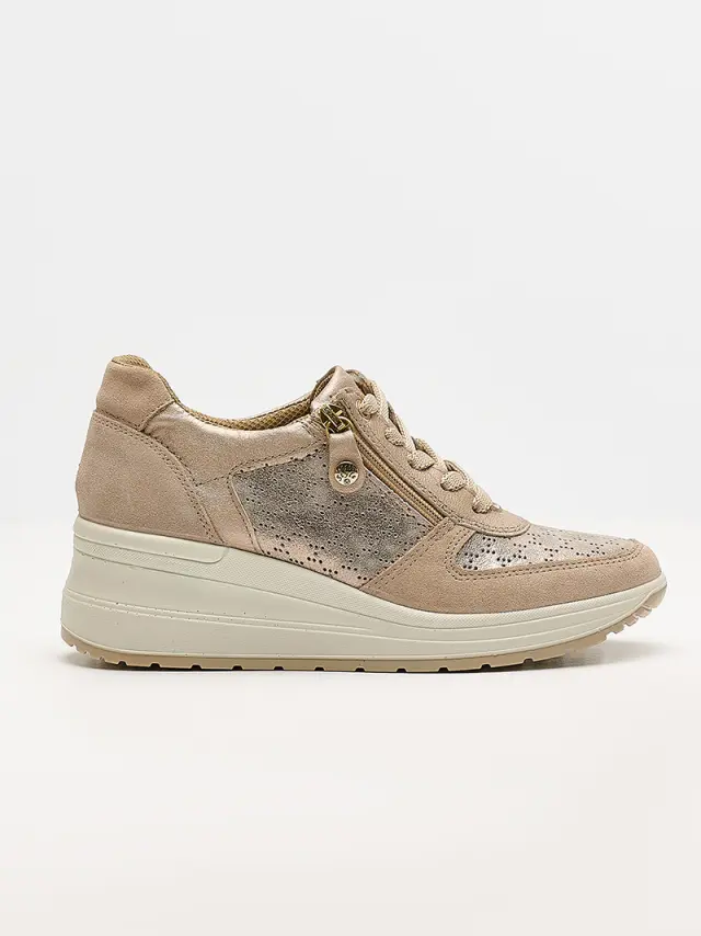 Imac Sneakers Γυναικείο δέρμα/δέρμα Nubuck Μπεζ IMA/555740 TAUPE/PERLATA - 40 3