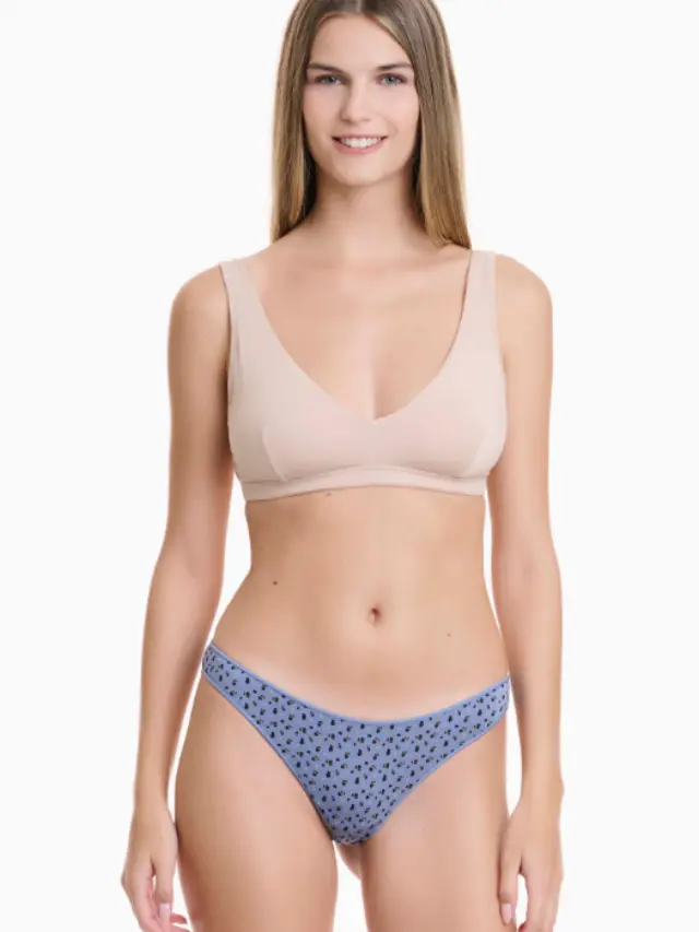 Walk γυναικείο σετ 2τμχ σλιπ RIO bamboo φλοράλ W2018-42-1 - XL