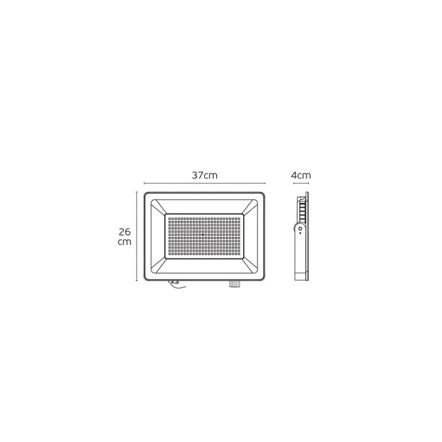 Προβολέας LED CCT 200W Μαύρος IP65 – Artes VK/02245/B/CCT Μαύρο 3