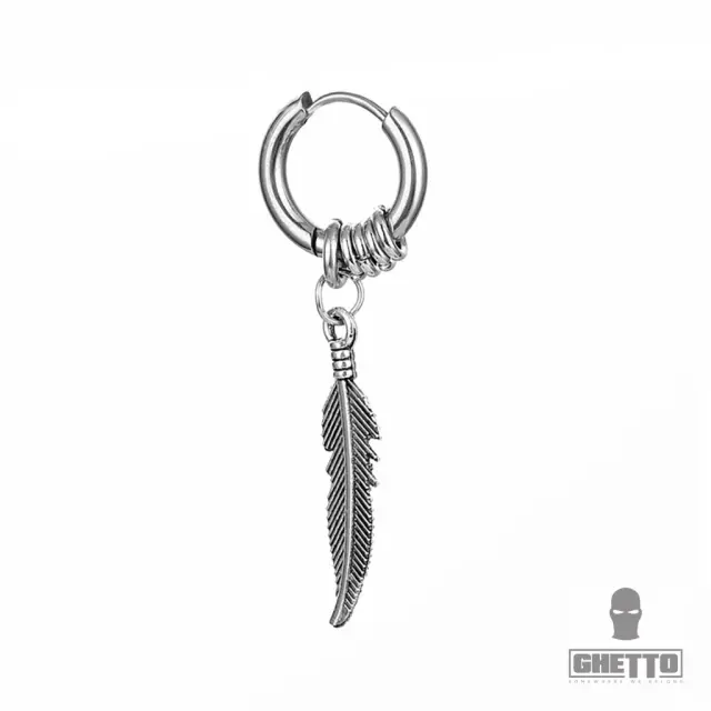 Ghetto Punk Rock Style Stud Earrings 1 pcs Silver