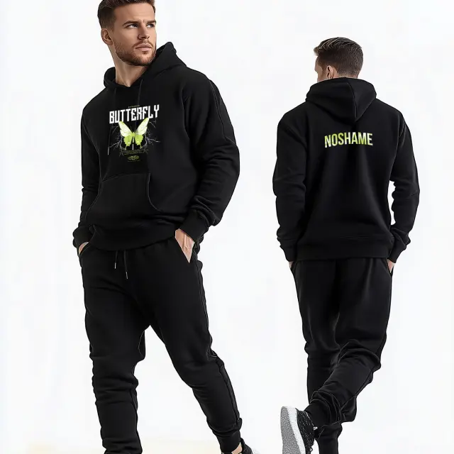 Noshame® Σετ Φόρμα & Φούτερ Μαύρο - 752428 - XXL