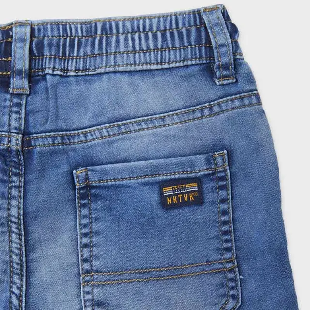 Junior 10 έως 18 ετών Βερμούδα jogger μαλακό ντένιμ πετροπλυμένη - 16Ε 3