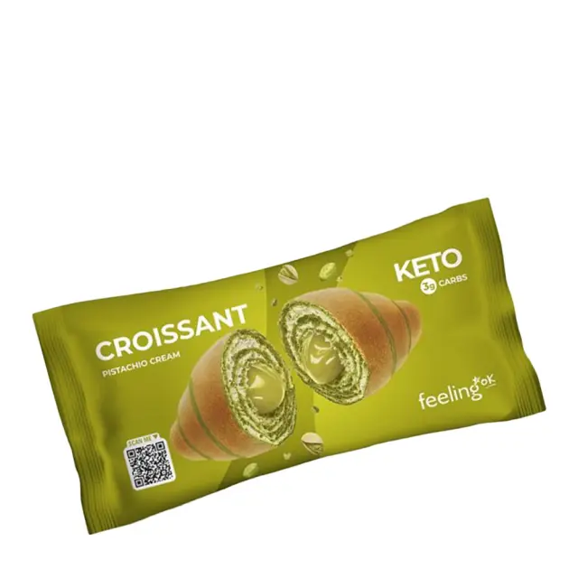 FeelingOK Variegated Croissant Filled With Pistachio Cream + Protein