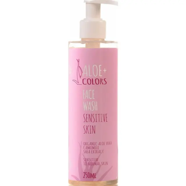 ALOE COLORS Gel Καθαρισμού Face για Ευαίσθητες Επιδερμίδες 250ml 2