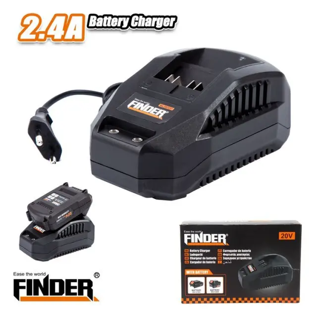 Φορτιστής μπαταρίας Λιθίου - 20V - 2.4A - Finder - 197237 2