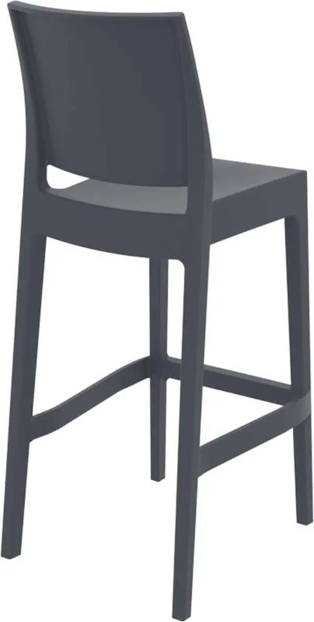 Σκαμπό Bar Στοιβαζόμενο MAYA Ανθρακί PP 45x51x108cm 2