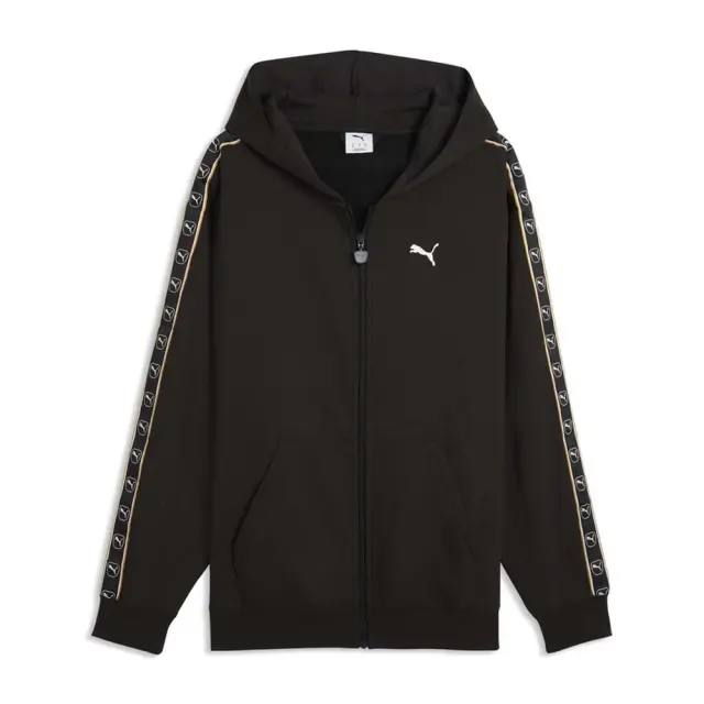 Puma Men's Essentials Elevated Tape Relaxed Full-Zip Fleece Hoodie Μαύρο 694343-01 (Puma)