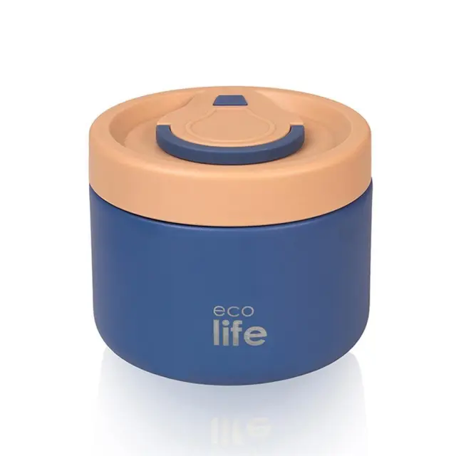 Ecolife Ισοθερμικό Δοχείο Φαγητού (650ml) / Thermos Food Container (4 χρώματα) - Μπλε