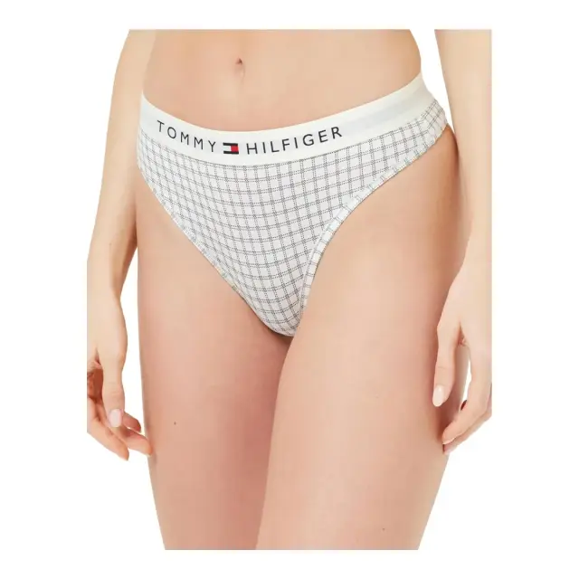 Tommy Hilfiger Γυναικείο String TH Original Thong, Χρώμα Ctb Grid Check Ivory