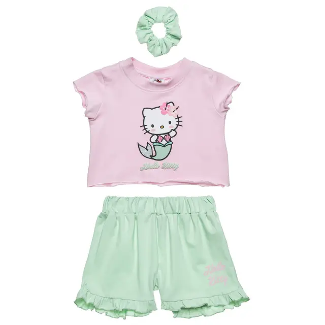 Σετ Hello Kitty cropped top και scrunchie
