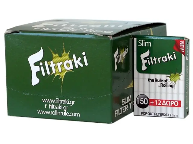 Filtraki Φιλτράκια MAXI Slim 162τεμ. Συσκευασία με 18τεμ.