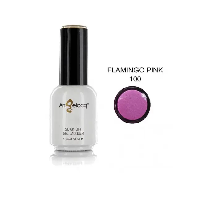 Ημιμόνιμο επαγγελματικό βερνίκι ANGELACQ 15ML - 0.5FL.OZ 100 Perle Flamingo Pink