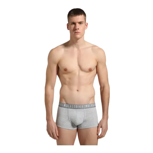 Bikkembergs Ανδρικό Boxer Classic Stretch Cotton - Τριπλό Πακέτο, Χρώμα Γκρι 2