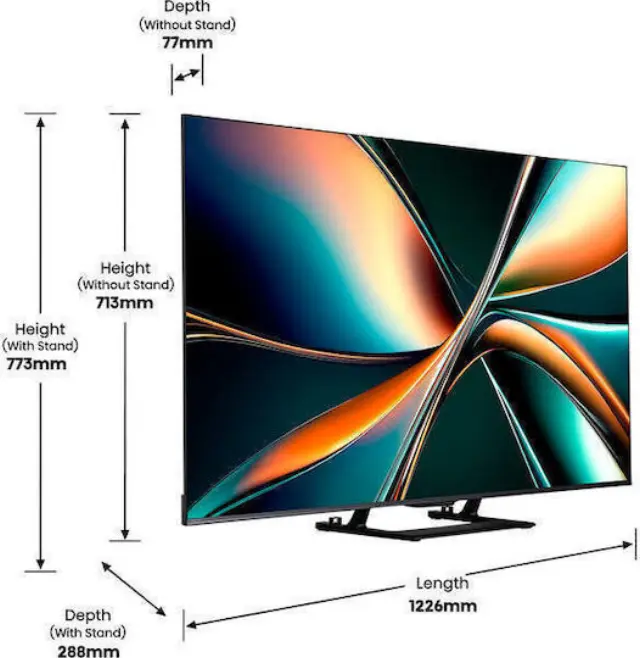 Hisense Smart Τηλεόραση 55" 4K UHD Mini LED U7Q HDR (2025) 55U7Q 3