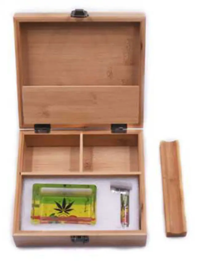 Ξύλινο Κουτί Αποθήκευσης 420 Rasta 19x17x7cm & Σταχτοδοχείο και Πιπάκι 2