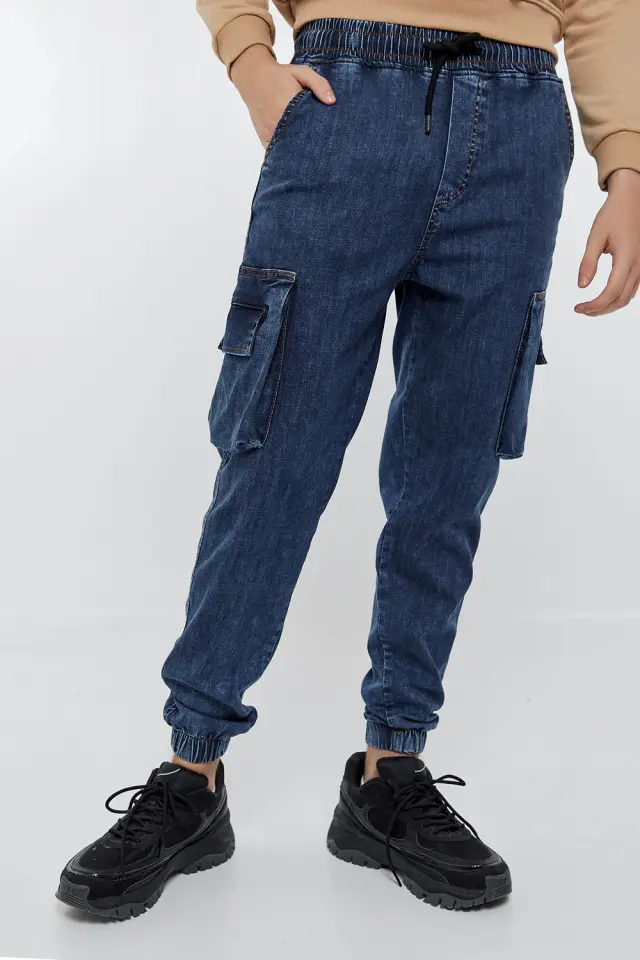 Παντελόνι Jean Cargo Μπλέ