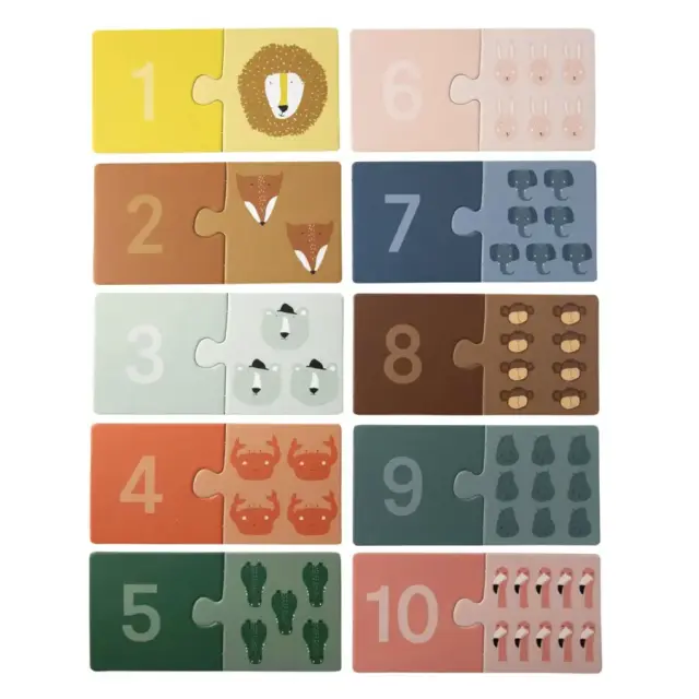 Trixie Puzzle Αριθμητικής με Ζωάκια 20 Τεμάχια 2