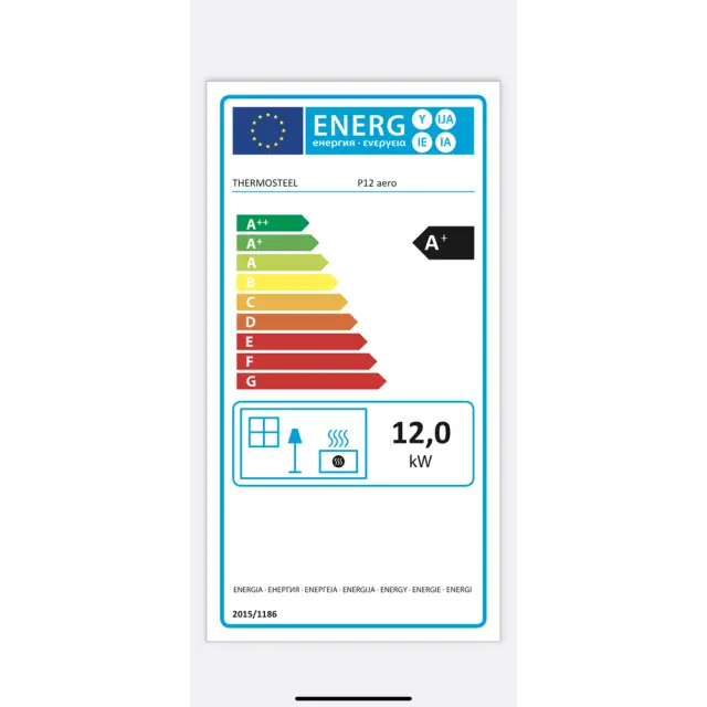 ThermoSteel Αερόθερμη Θερμάστρα - Σόμπα Pellet Μπέζ 12Kw / P12aero 2