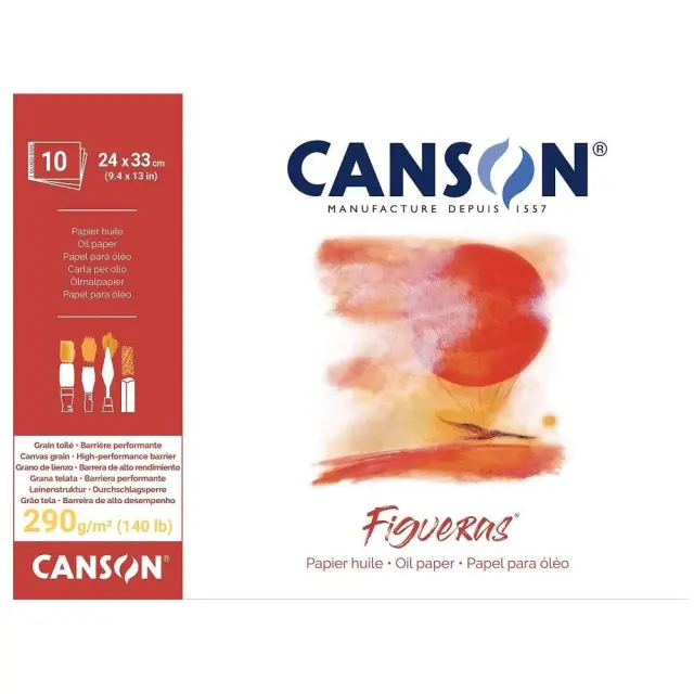 Μπλοκ Ζωγραφικής Canson Figueras για Λάδια & Ακρυλικά 24x33cm - 10 Φύλλα