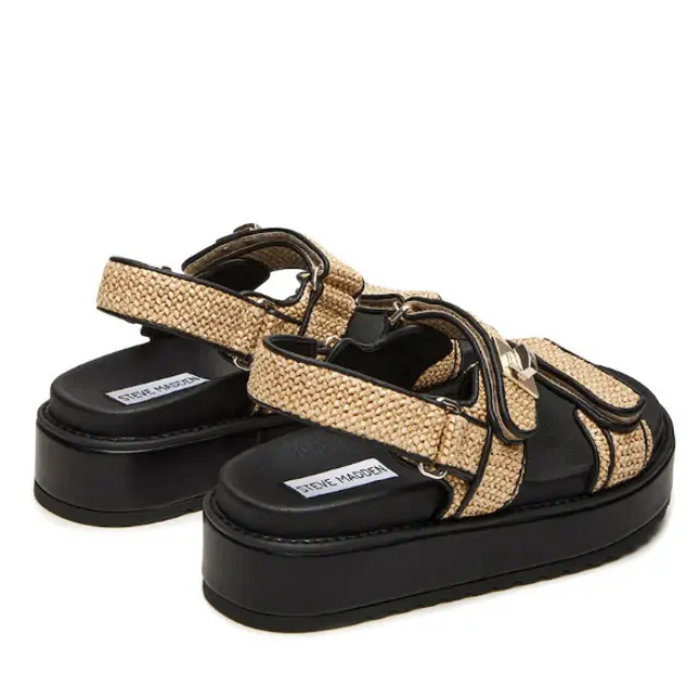Γυναικεία Σανδάλια Flatforms Steve Madden Bigmona SM11003458-932 Beige Μπεζ - 37 3