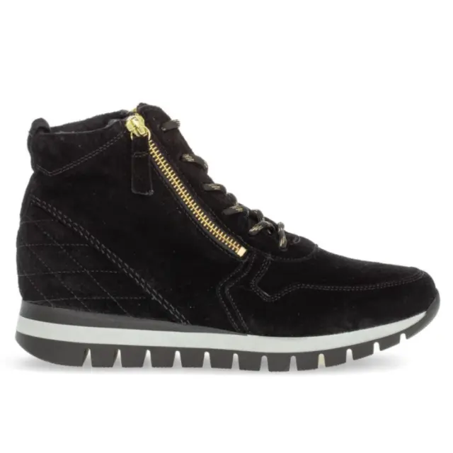 Gabor Μποτάκια Γυναικείο δέρμα Nubuck Μαύρο GAB/56455 47-SCHWARZ