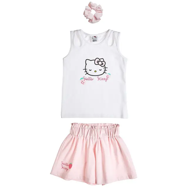 Σετ Hello Kitty με ροζ scrunchie