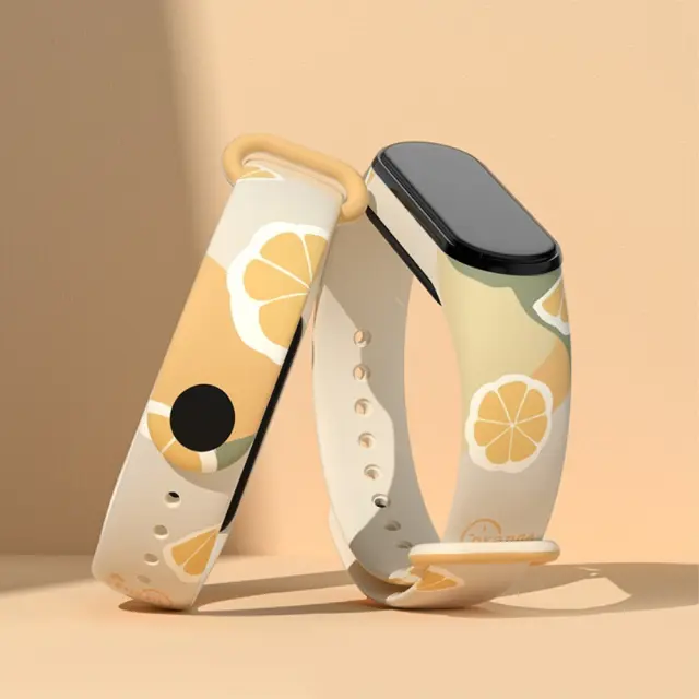 Λουράκι Σιλικόνης για Mi Band 3/4/5/6/7-Oranges OEM