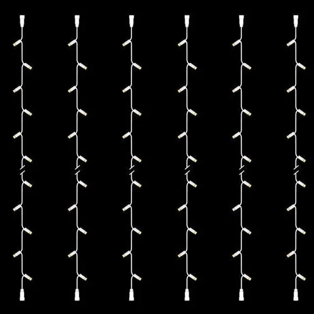 30 LED DIY Με Επέκταση 2 Κονέκτορες Λευκό Καλώδιο Καουτσούκ Θερμό Λευκό Φως IP65 Σετ 6Τμχ