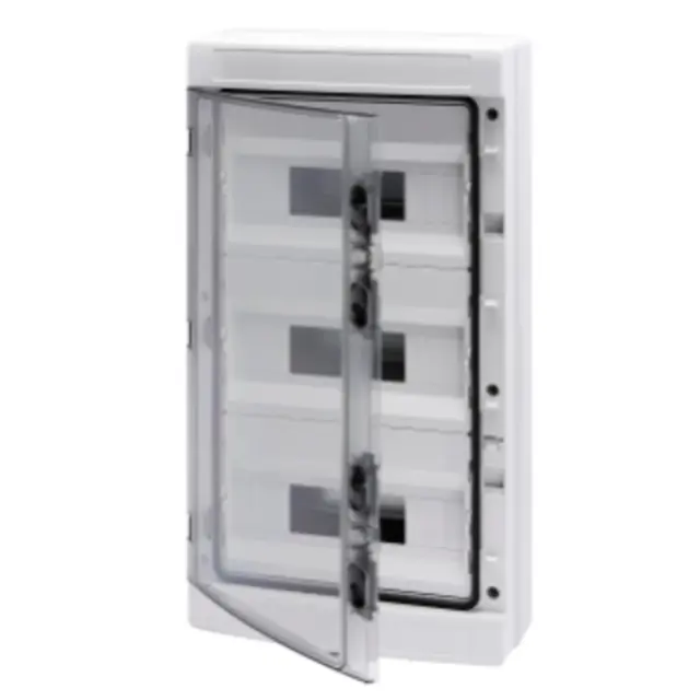 DISTRIBUTION BOARD WITH PANELS WITH WINDOW AND EXTRACTABLE FRAME - PRE- ARRANGED FOR TERMINAL BLOCK - (12X3) 36M IP65