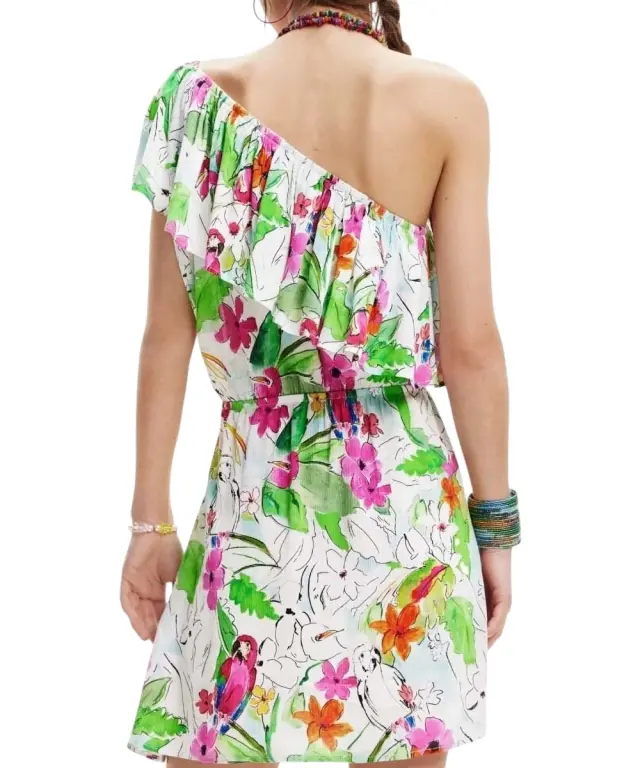 Desigual - Γυναικείο Φόρεμα Mini Monaco 23SWVW83-1000 Λευκό 3