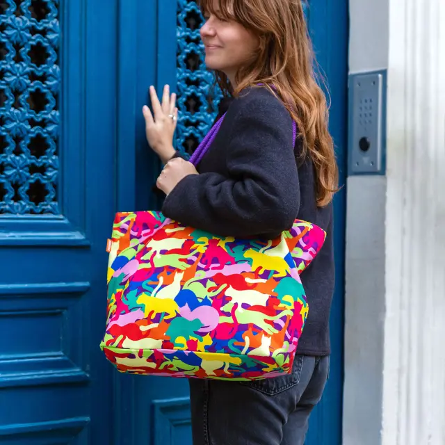 Pylones Υφασμάτινη Τσάντα με φερμουάρ / Shopping & Beach Bag: My Daily Bag (5 σχέδια) Chamouflage 3