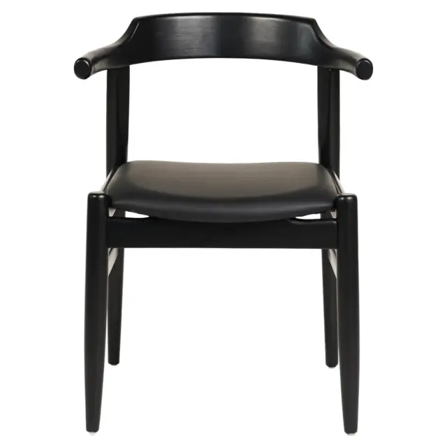 ΠΟΛΥΘΡΟΝΑ ΤΡΑΠΕΖΑΡΙΑΣ FB99946.02 RUBBERWOOD & PU ΣΕ ΜΑΥΡΟ 57x54x74Υεκ. 3