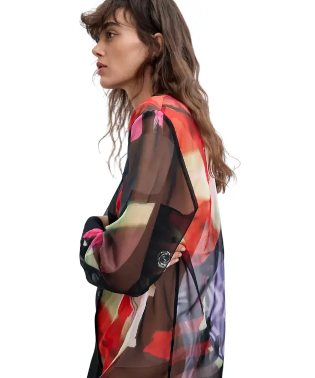 Desigual - Γυναικείο Φόρεμα Mamen 26WWVW43-2000 Μαύρο/Πολύχρωμο - XS 3