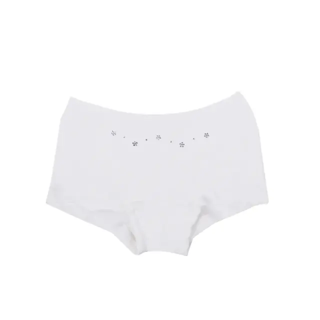 Minerva Παιδικό Boxer Κορίτσι Metal Strass, Χρώμα Λευκό - 10 Y